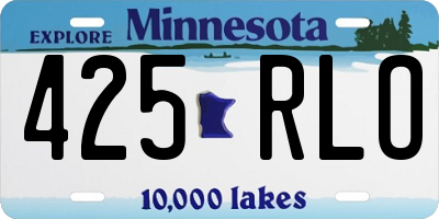 MN license plate 425RLO