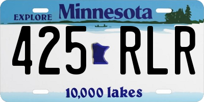 MN license plate 425RLR