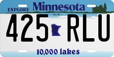 MN license plate 425RLU
