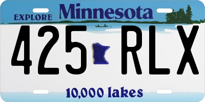 MN license plate 425RLX