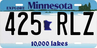 MN license plate 425RLZ