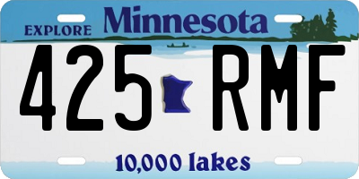 MN license plate 425RMF