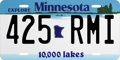 MN license plate 425RMI