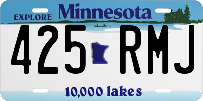 MN license plate 425RMJ