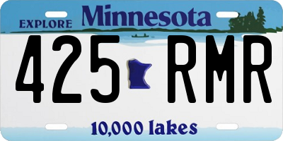 MN license plate 425RMR