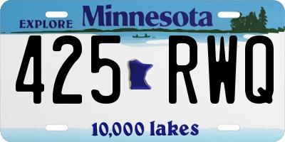 MN license plate 425RWQ