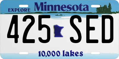MN license plate 425SED