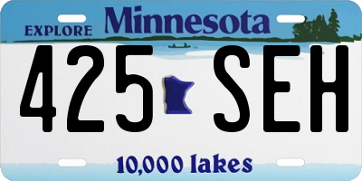 MN license plate 425SEH