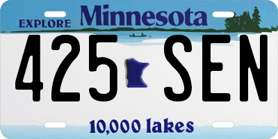 MN license plate 425SEN