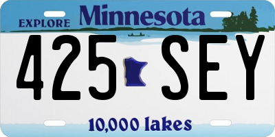 MN license plate 425SEY