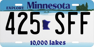 MN license plate 425SFF