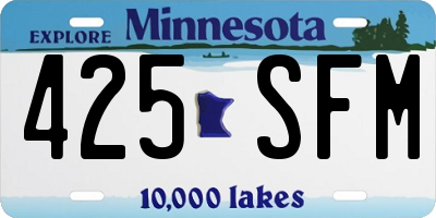 MN license plate 425SFM