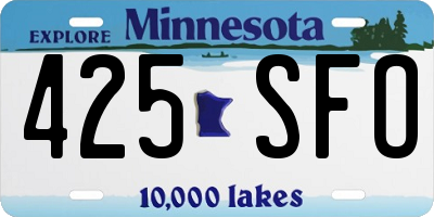 MN license plate 425SFO