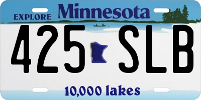 MN license plate 425SLB