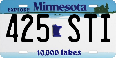 MN license plate 425STI