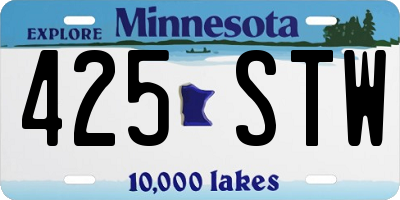MN license plate 425STW