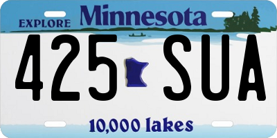 MN license plate 425SUA