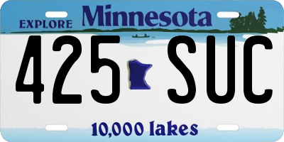 MN license plate 425SUC