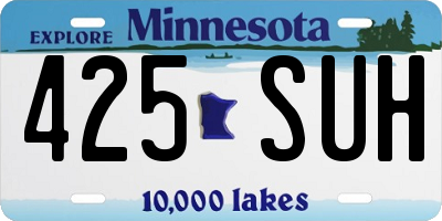 MN license plate 425SUH
