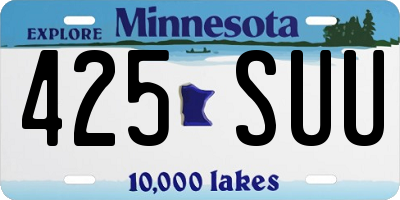 MN license plate 425SUU