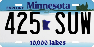 MN license plate 425SUW