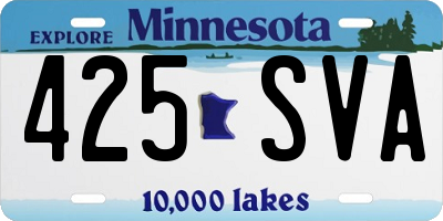 MN license plate 425SVA