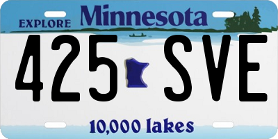 MN license plate 425SVE