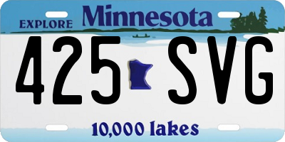 MN license plate 425SVG
