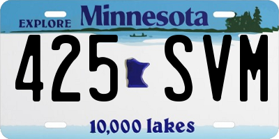 MN license plate 425SVM