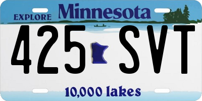 MN license plate 425SVT