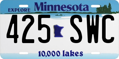 MN license plate 425SWC