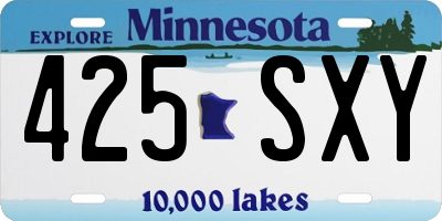 MN license plate 425SXY