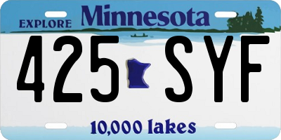 MN license plate 425SYF