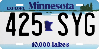 MN license plate 425SYG