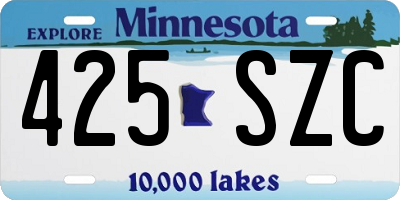 MN license plate 425SZC