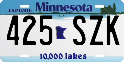 MN license plate 425SZK