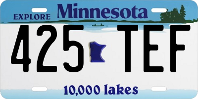 MN license plate 425TEF