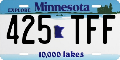 MN license plate 425TFF
