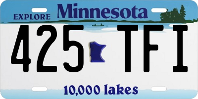 MN license plate 425TFI