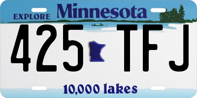 MN license plate 425TFJ