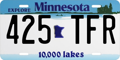 MN license plate 425TFR