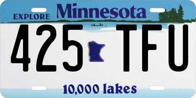MN license plate 425TFU