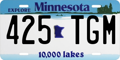 MN license plate 425TGM