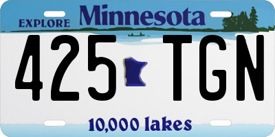 MN license plate 425TGN