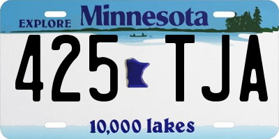 MN license plate 425TJA