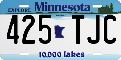 MN license plate 425TJC
