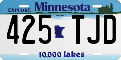 MN license plate 425TJD