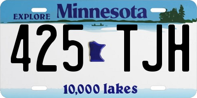 MN license plate 425TJH