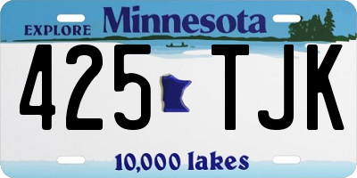MN license plate 425TJK