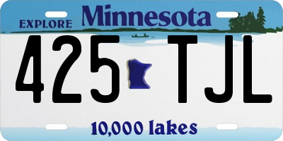 MN license plate 425TJL